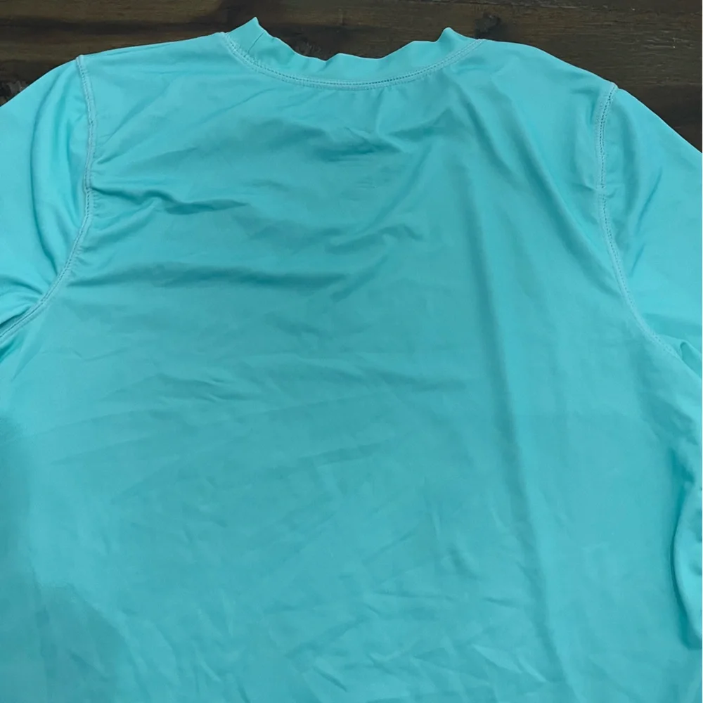 Wonder Nation girls XL swim tee shirt teal with pineapple graphic